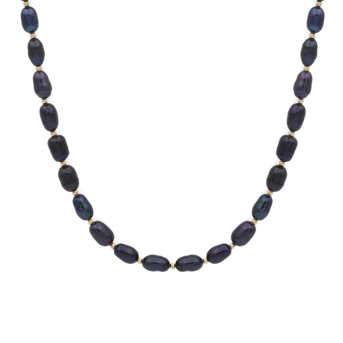 Black Pearl Necklace with Beads for Women - Talisa