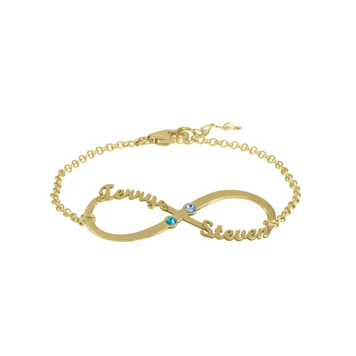 Infinity bracelet with 4 names shop