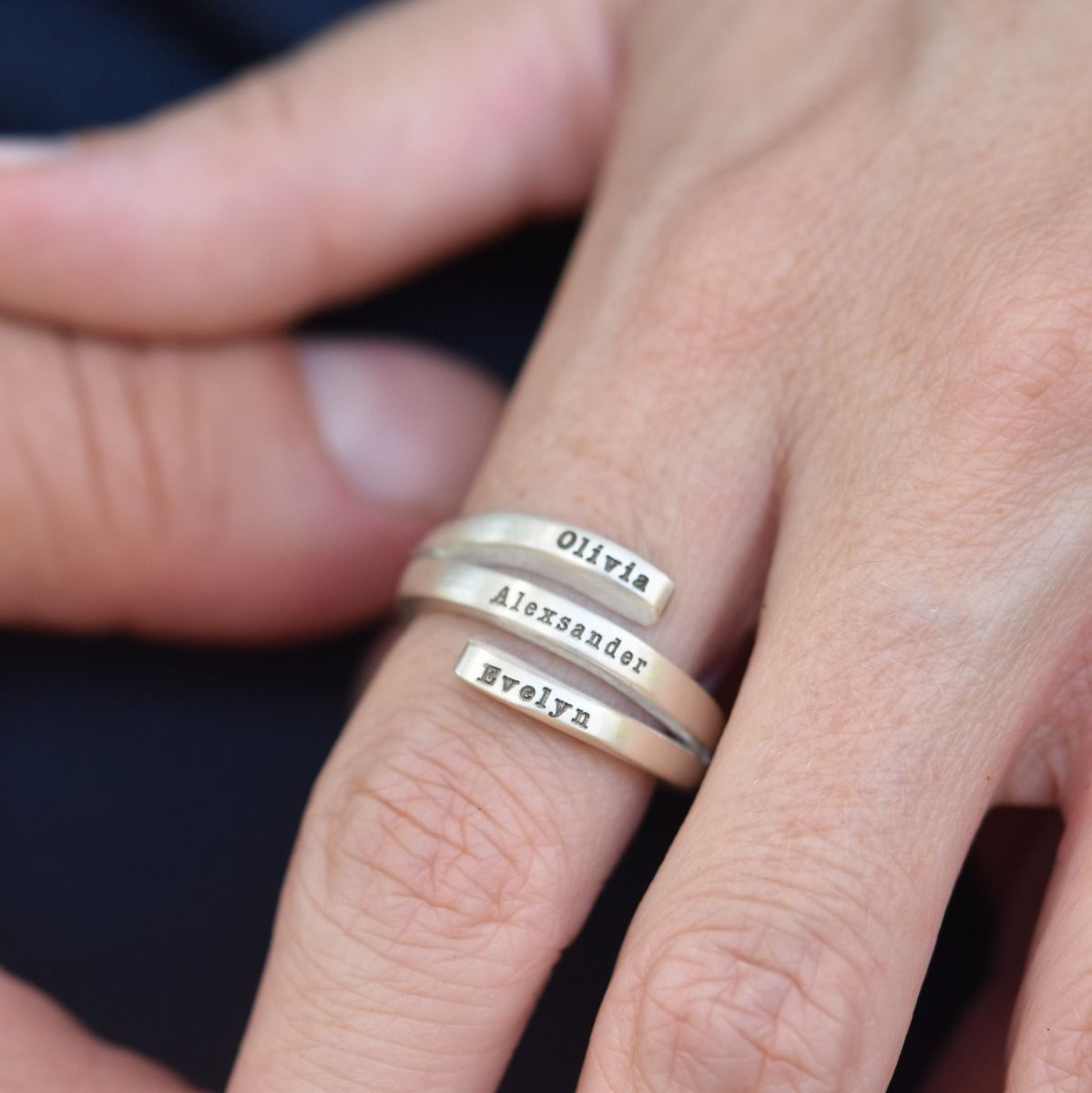 Schwan Ring 3 Namen aus 925 er Sterlingsilber von Talisa