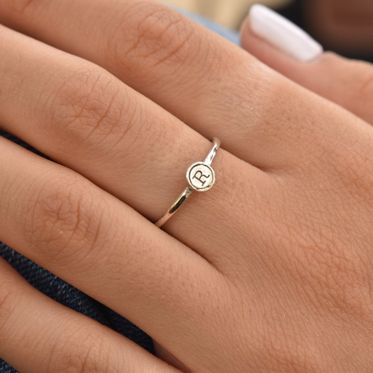 Bailey: Sterling Silver Monogram Ring – KK's