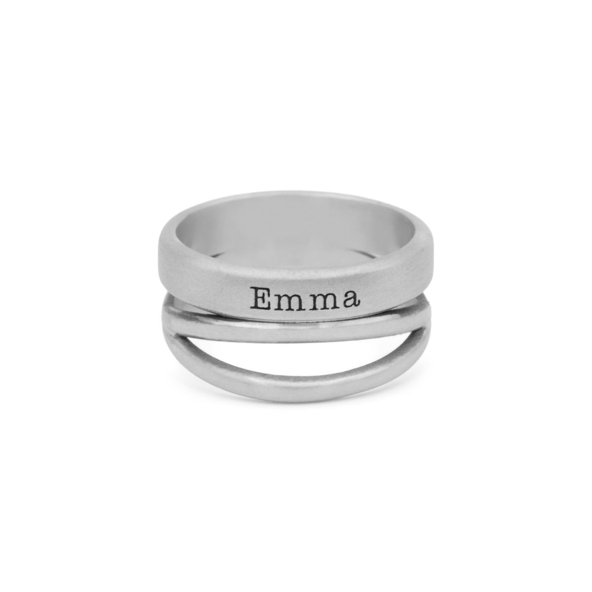 Sterling Silver Ring for Men with Engraving - Talisa - cool rings