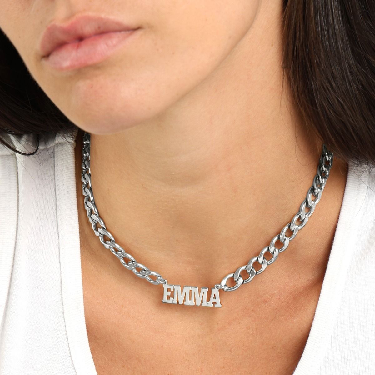 Sterling silver hotsell nameplate necklace