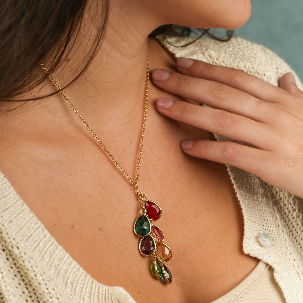 Enchanted rain shop birthstone necklace