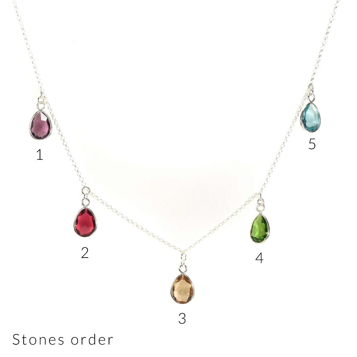 Enchanted rain store birthstone necklace