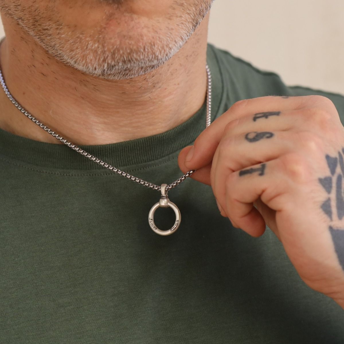 Buy Personalised Men's Russian Ring Necklace Online in India - Etsy