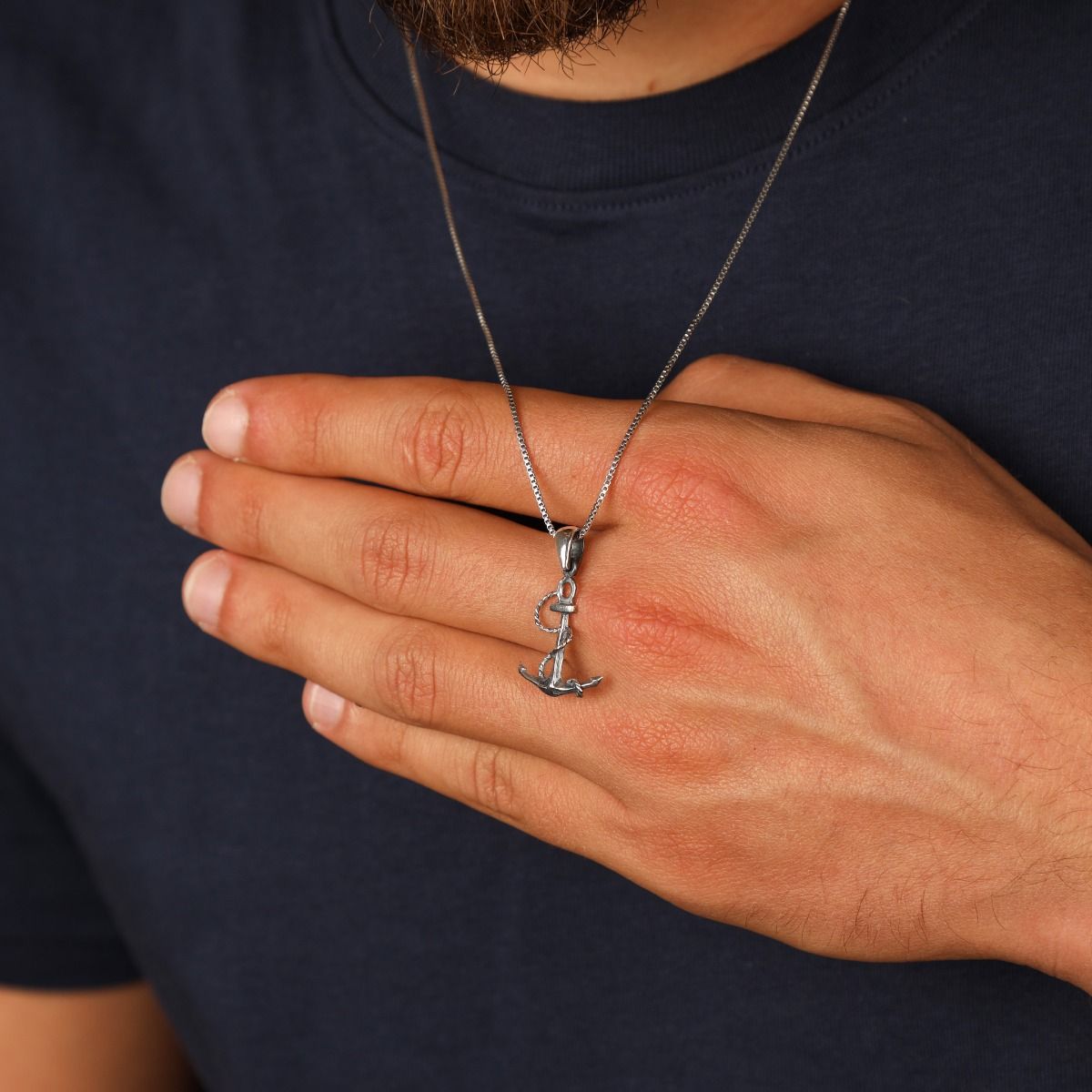 Mens anchor necklace meaning hot sale