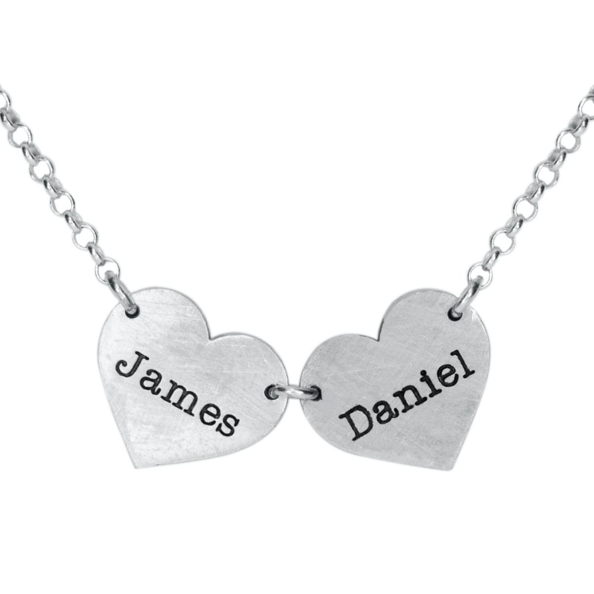 Sterling Silver Personalized Necklace Name Jewelry with Heart SN30 