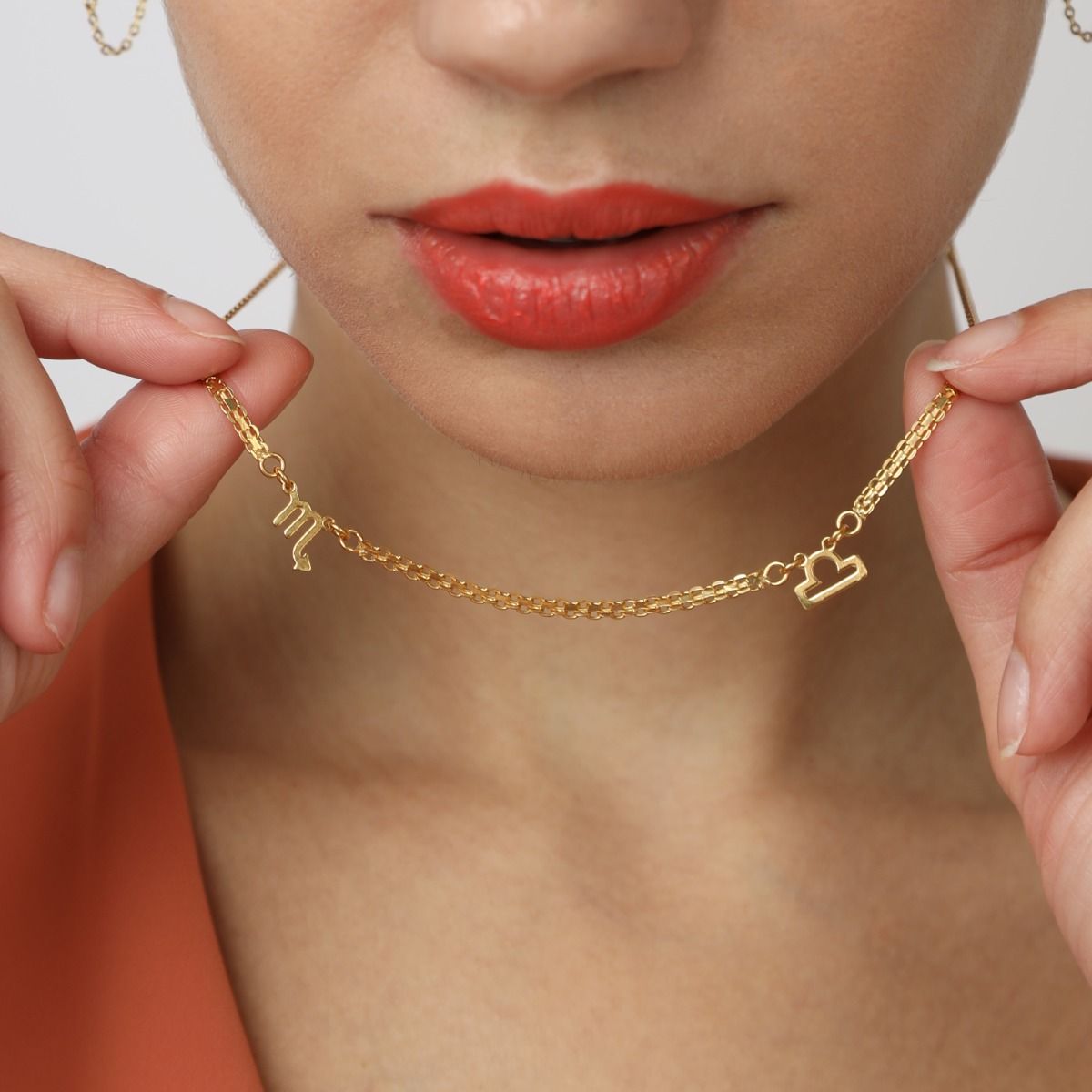 Helena Zodiac Necklace for Her Milanese Chain Necklace in Gold Plating Talisa