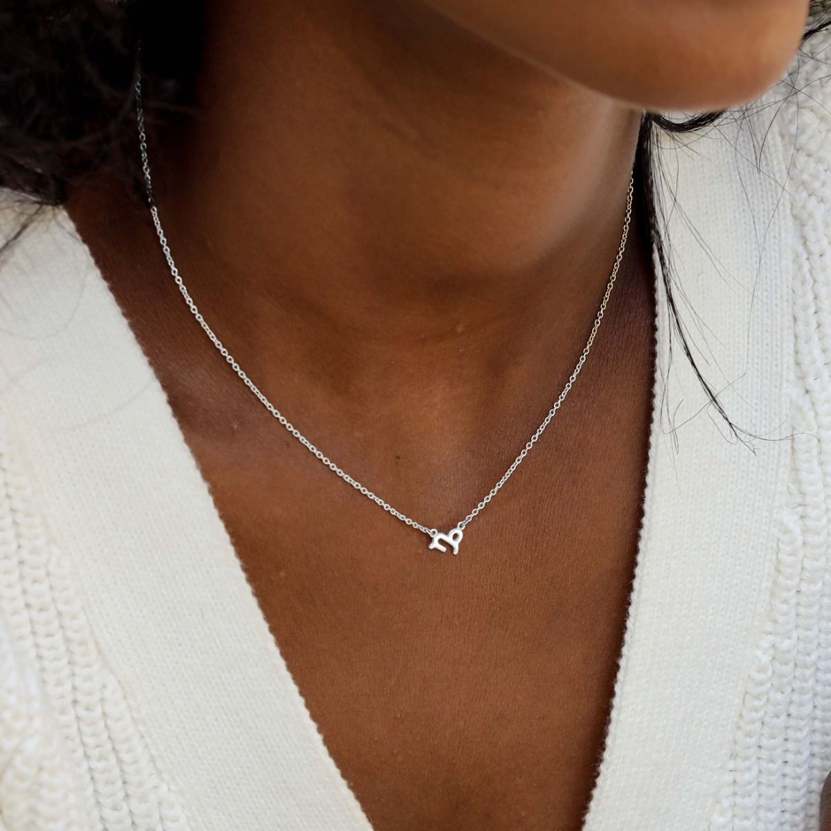 Helena Zodiac Sterling Necklace for Her 