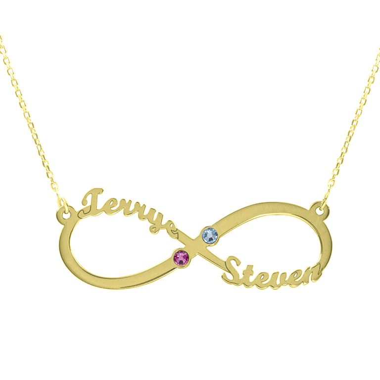 Infinity birthstone sales necklace for mom