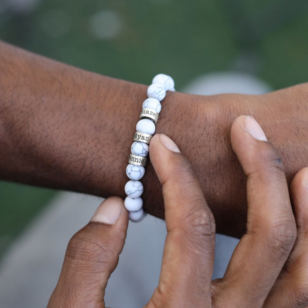 Mens howlite new arrivals bracelet