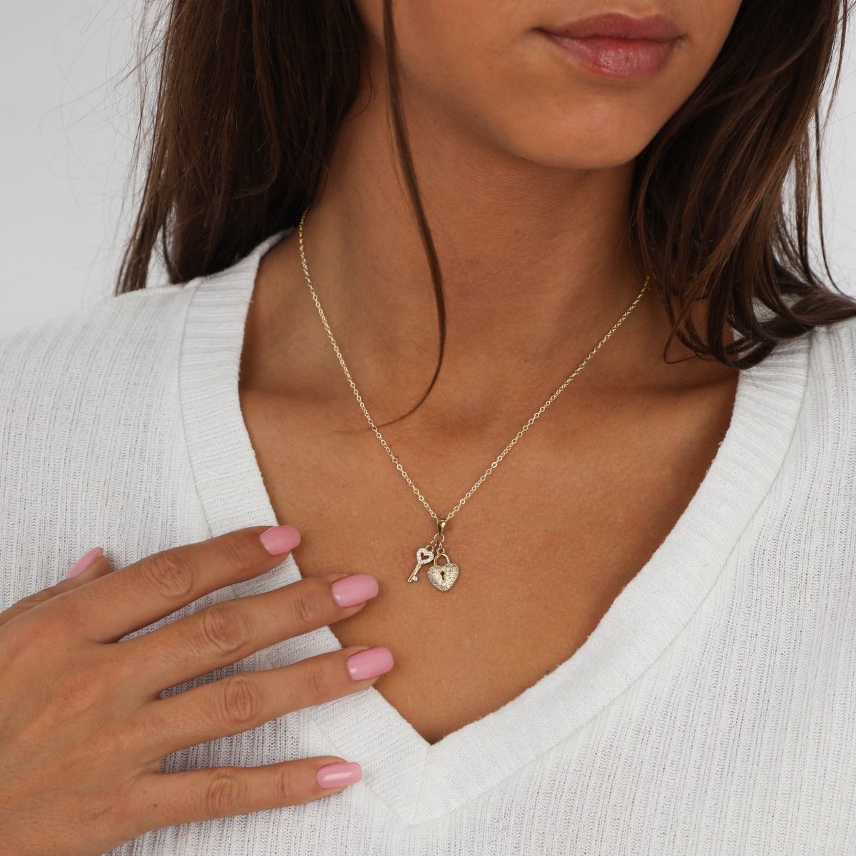 Key To My Heart Necklace (18K Gold Plated) - Gifts For Her