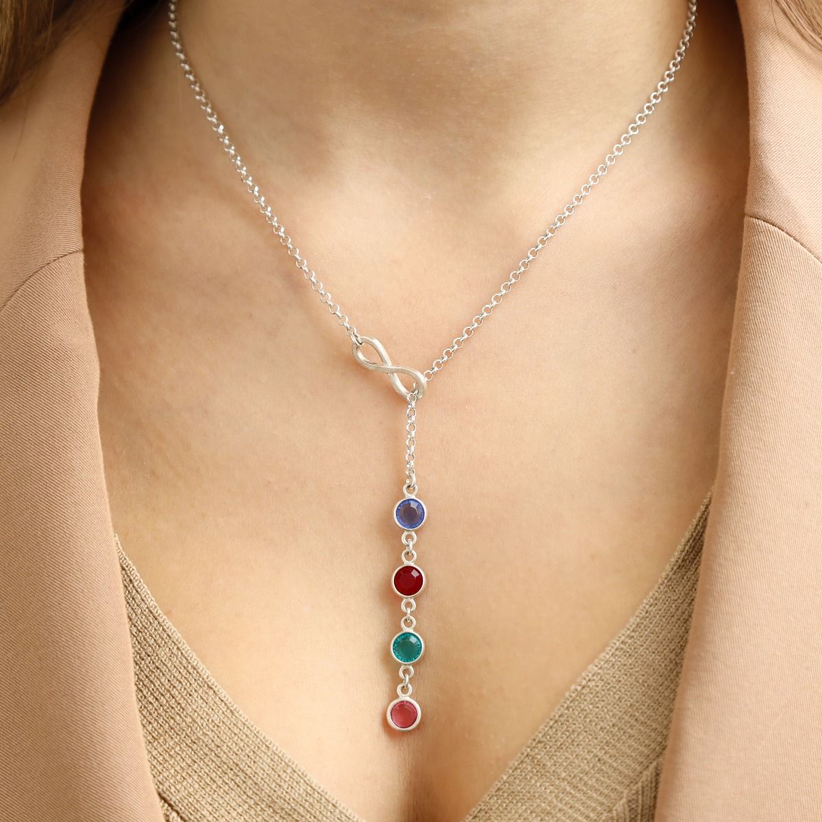 Infinity birthstone necklace hotsell