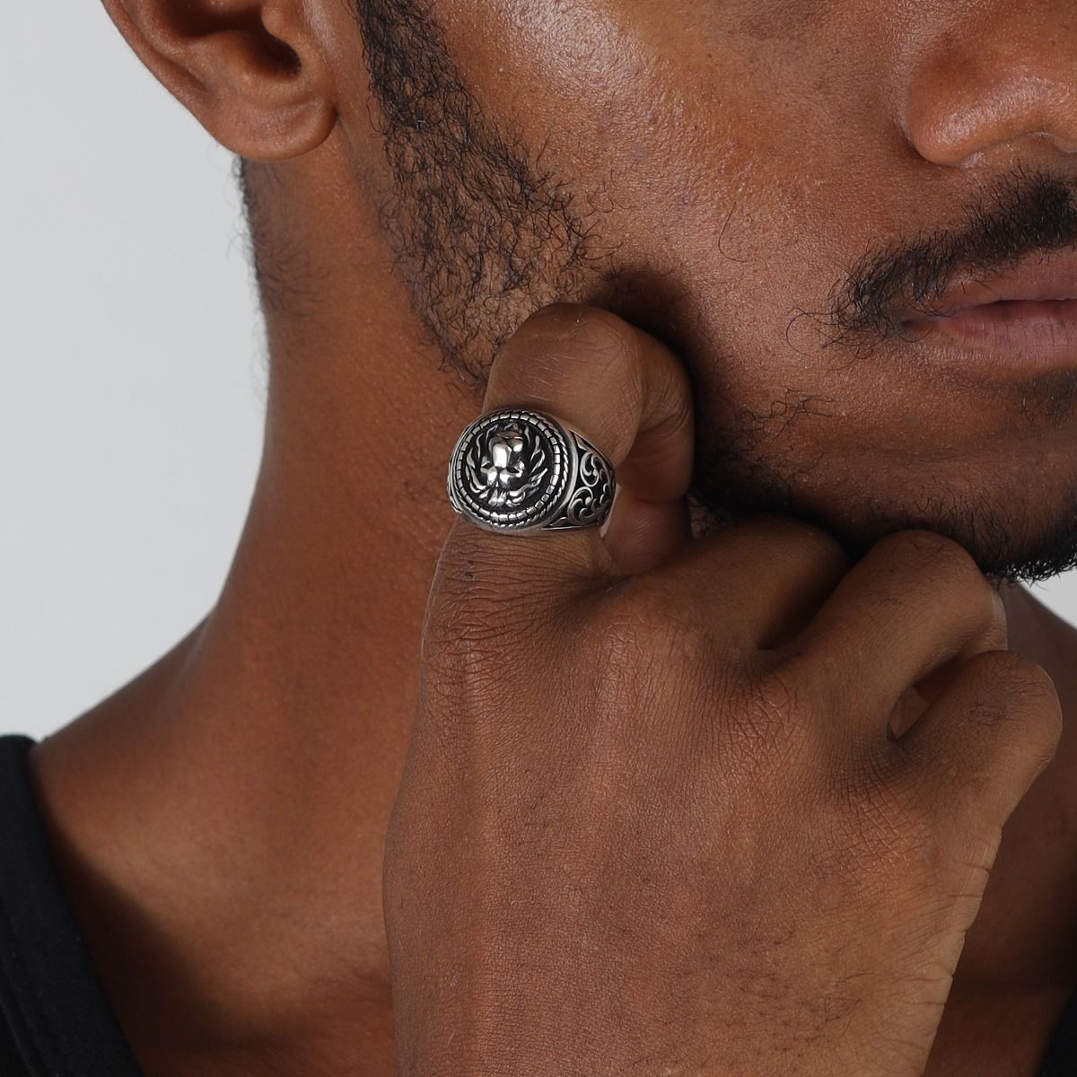 Lionheart Ring for Men (Silver) - Talisa