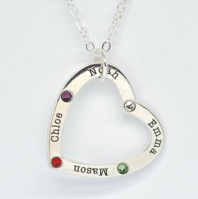 Mason shop name necklace