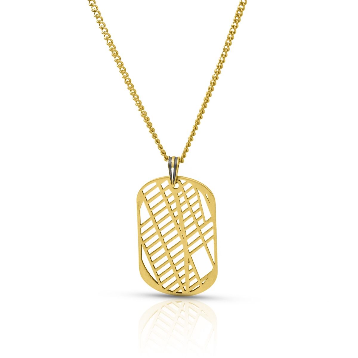 Map Necklace for Men Plated on Gold Necklace Gifts for Him by Talisa