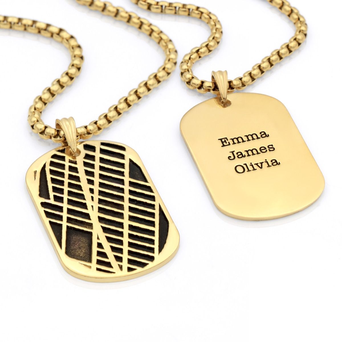 18K Gold Titanium Enamel Dotted Rectangle Shape Tag Pendant Dainty Necklace  | Dainty necklace, 18k gold, Pendant