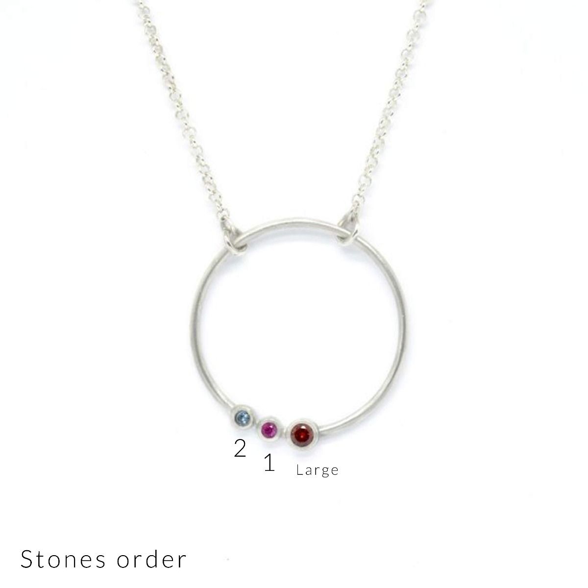 Sterling silver mothers birthstone necklace top