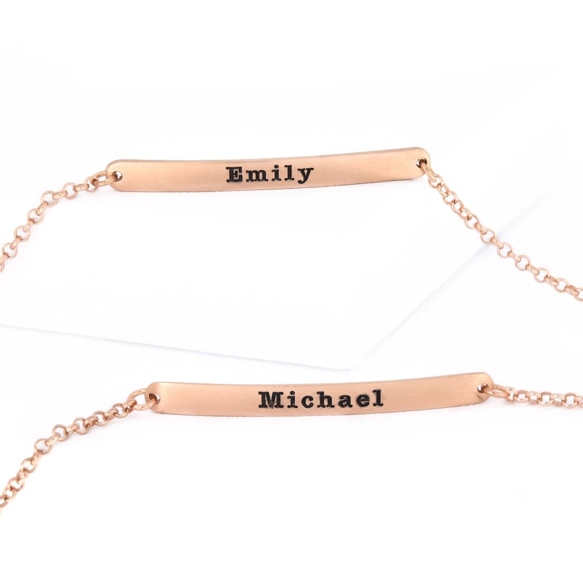 Rose gold new arrivals name plate