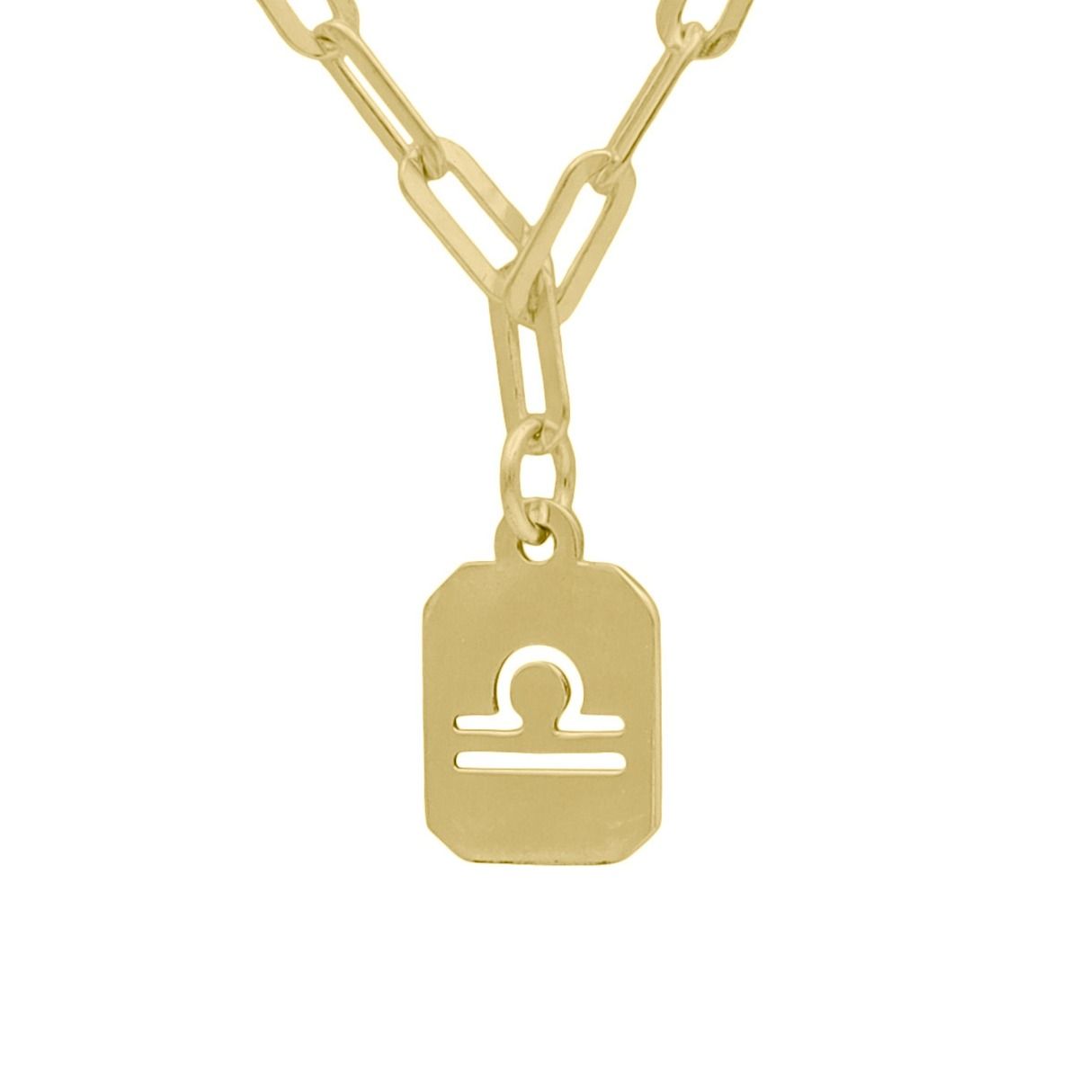 Zodiac Necklace Paperclip Chain for Women Gold Vermeil by Talisa