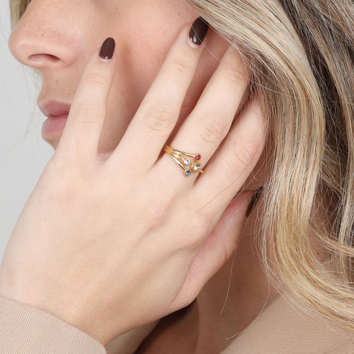 Stackable birthstone rings for mom sales