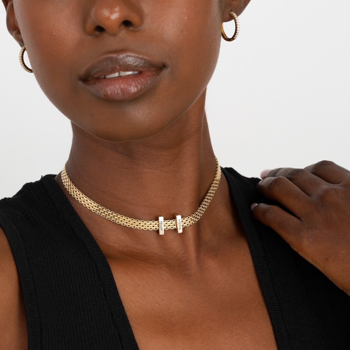 Dior J'Adior Black Ribbon Antique Gold Tone Choker Necklace Dior | TLC