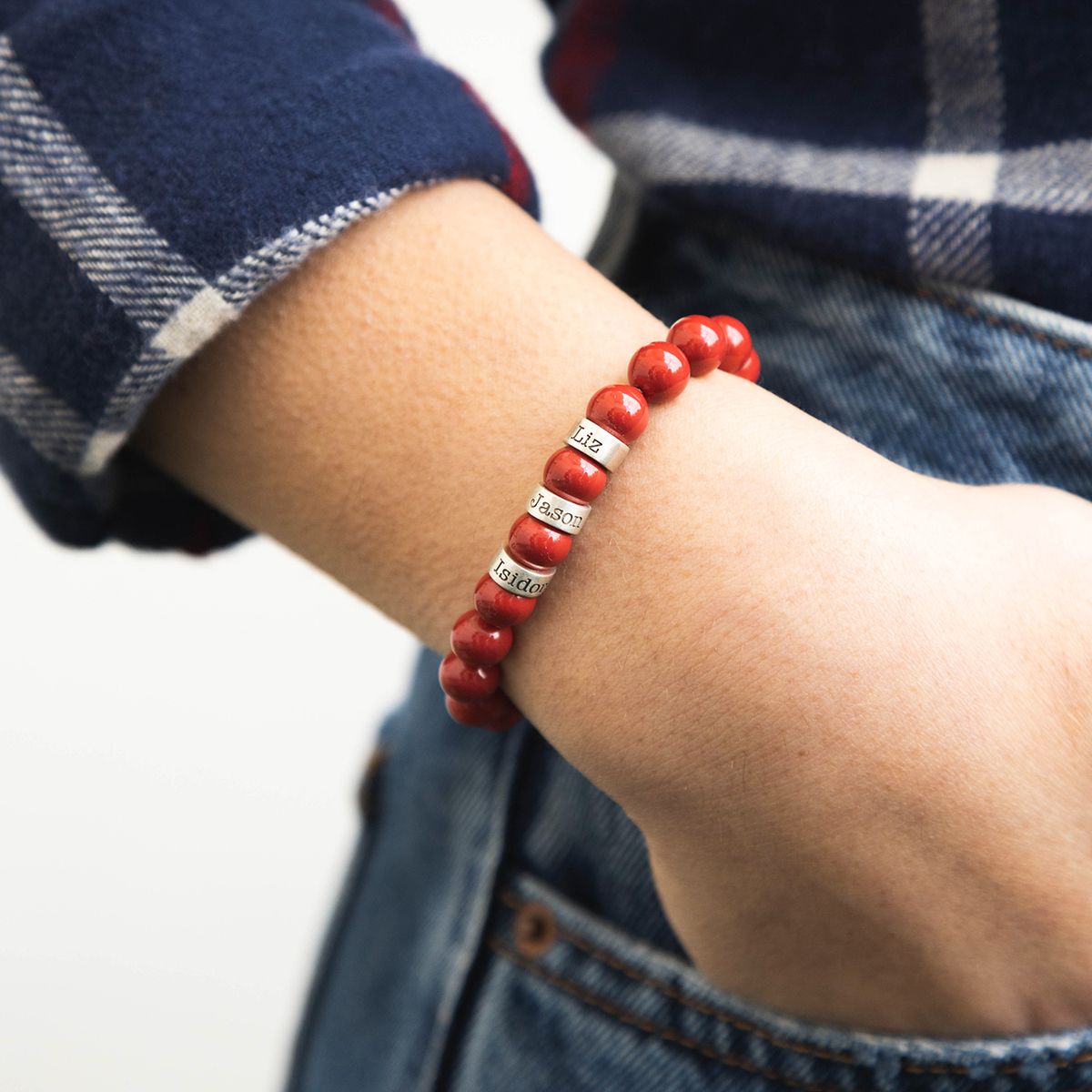 womens red bracelet