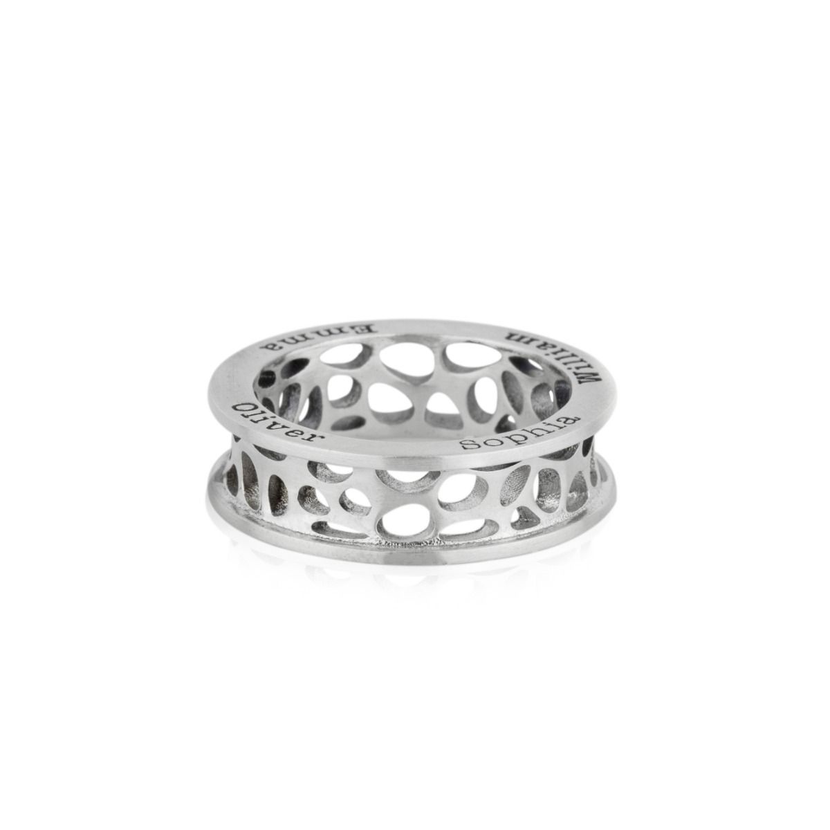 Bague Spinner Gravée en Argent pour Femme - Talisa Bijoux