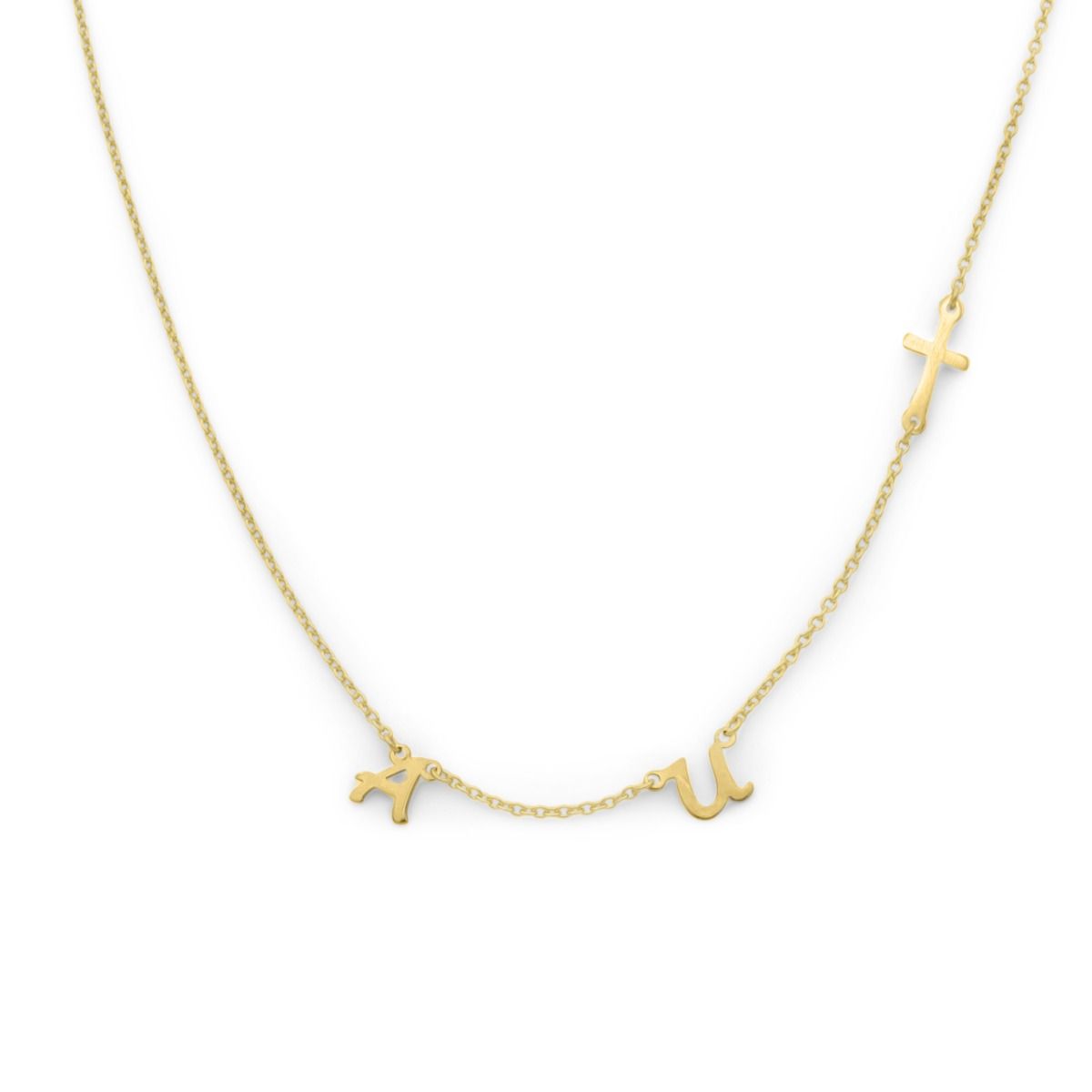 Gold plated initial necklace new arrivals