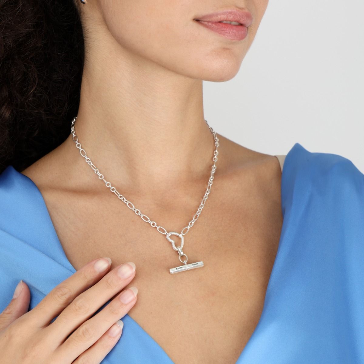 Buy Revere Sterling Silver Cubic Zirconia T-Bar Pendant Necklace | Womens  necklaces | Argos