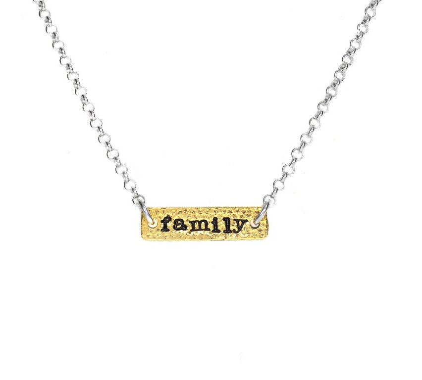 Gold family necklace sales