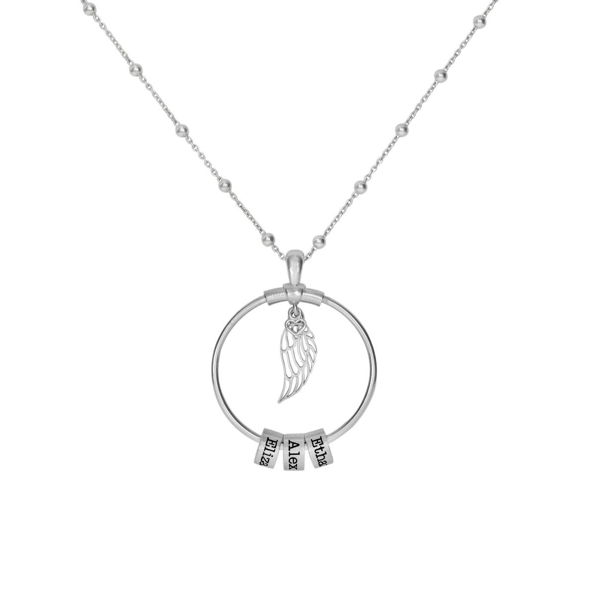 Family is Forever Name Engraved Necklace Silver Talisa Jewelry