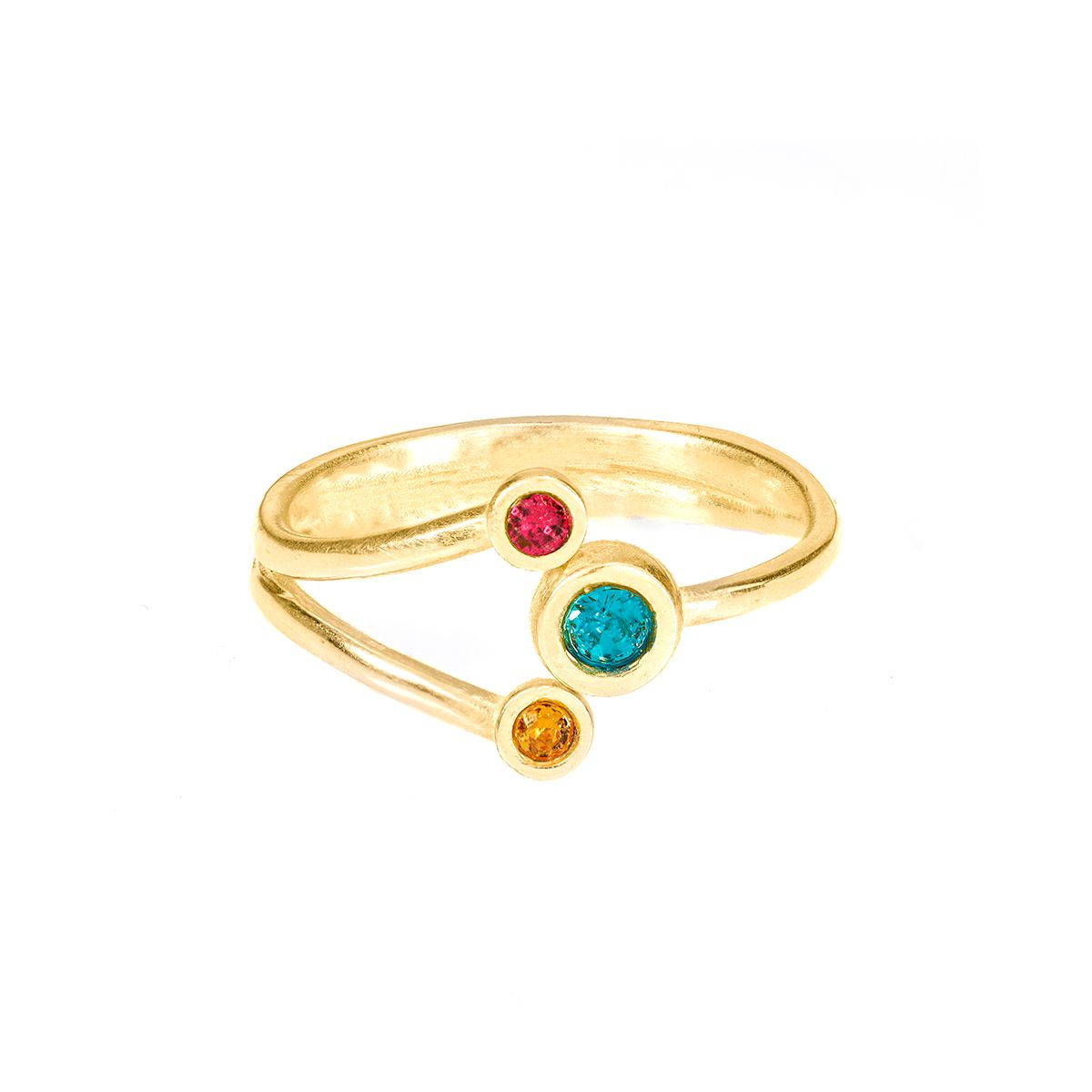 Stackable Mother s Birthstone Rings Gold Plated Talisa