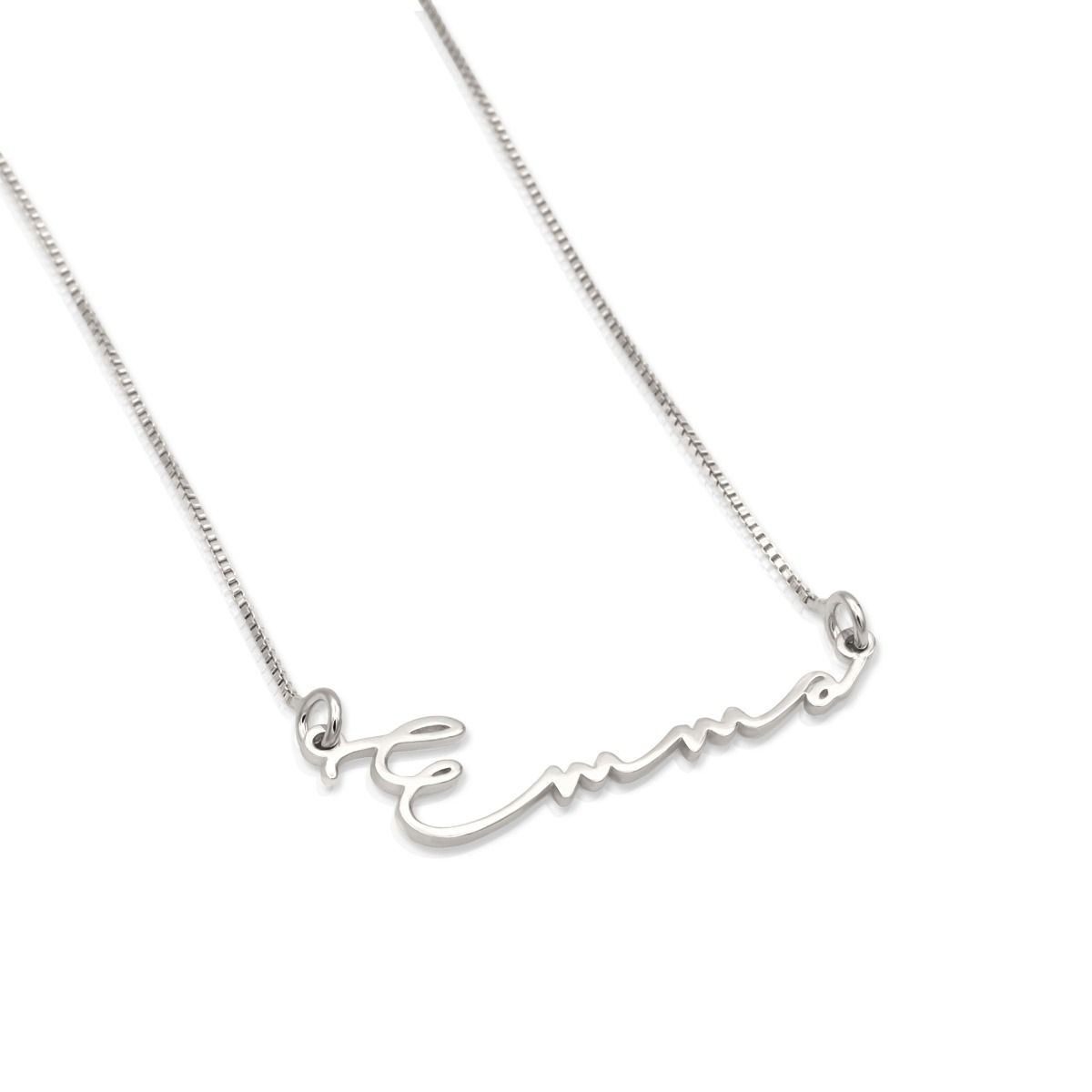 Personalized Necklace Name Plate Necklace Silver Slver Name Plate