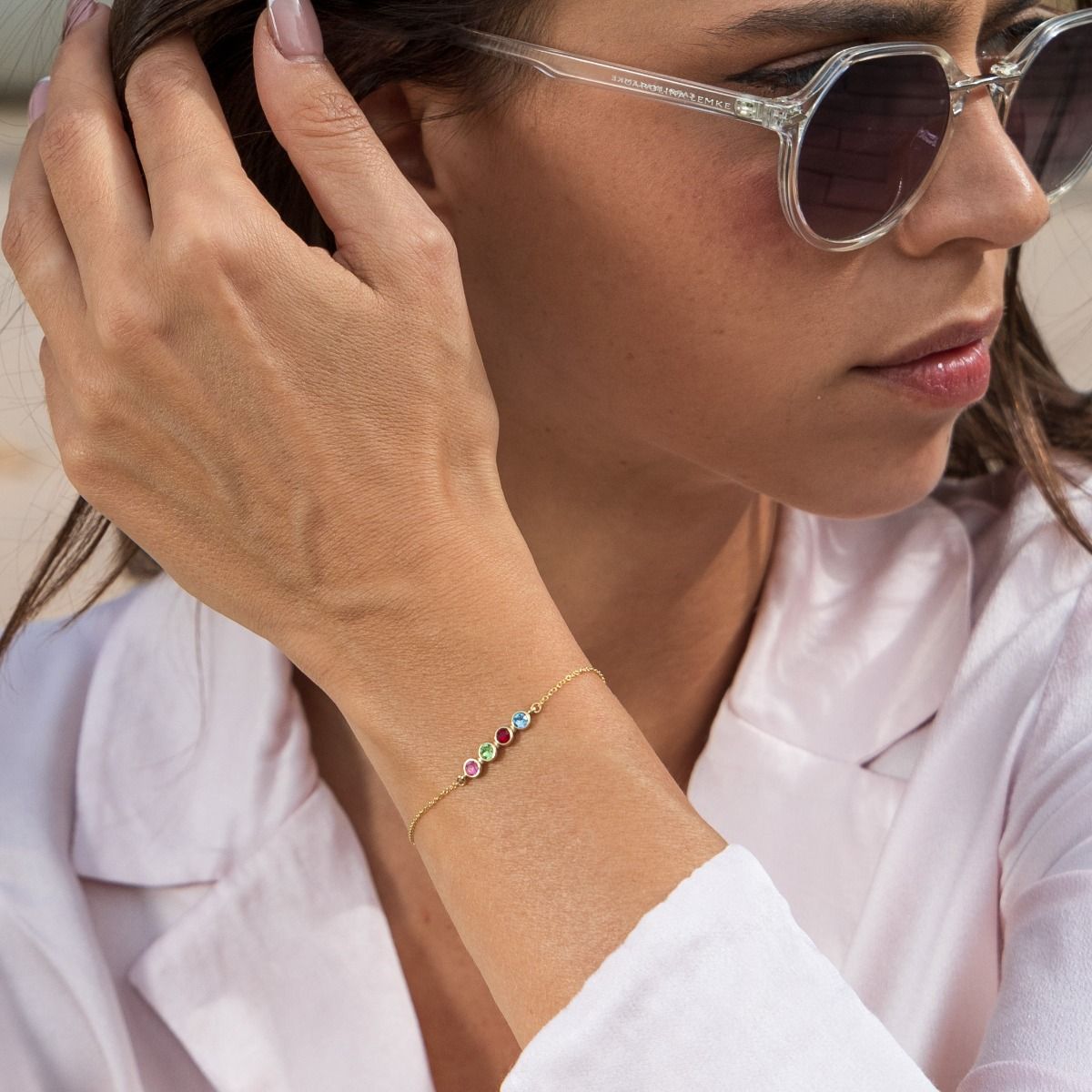 Bangle with birthstones discount