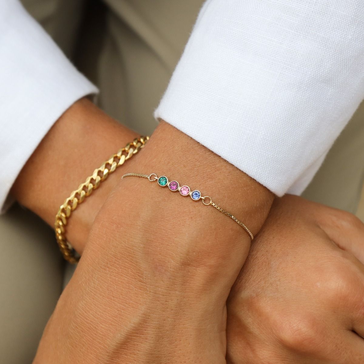 Talisa Stars Birthstone Bracelets 18K Gold Vermeil Talisa Jewelry