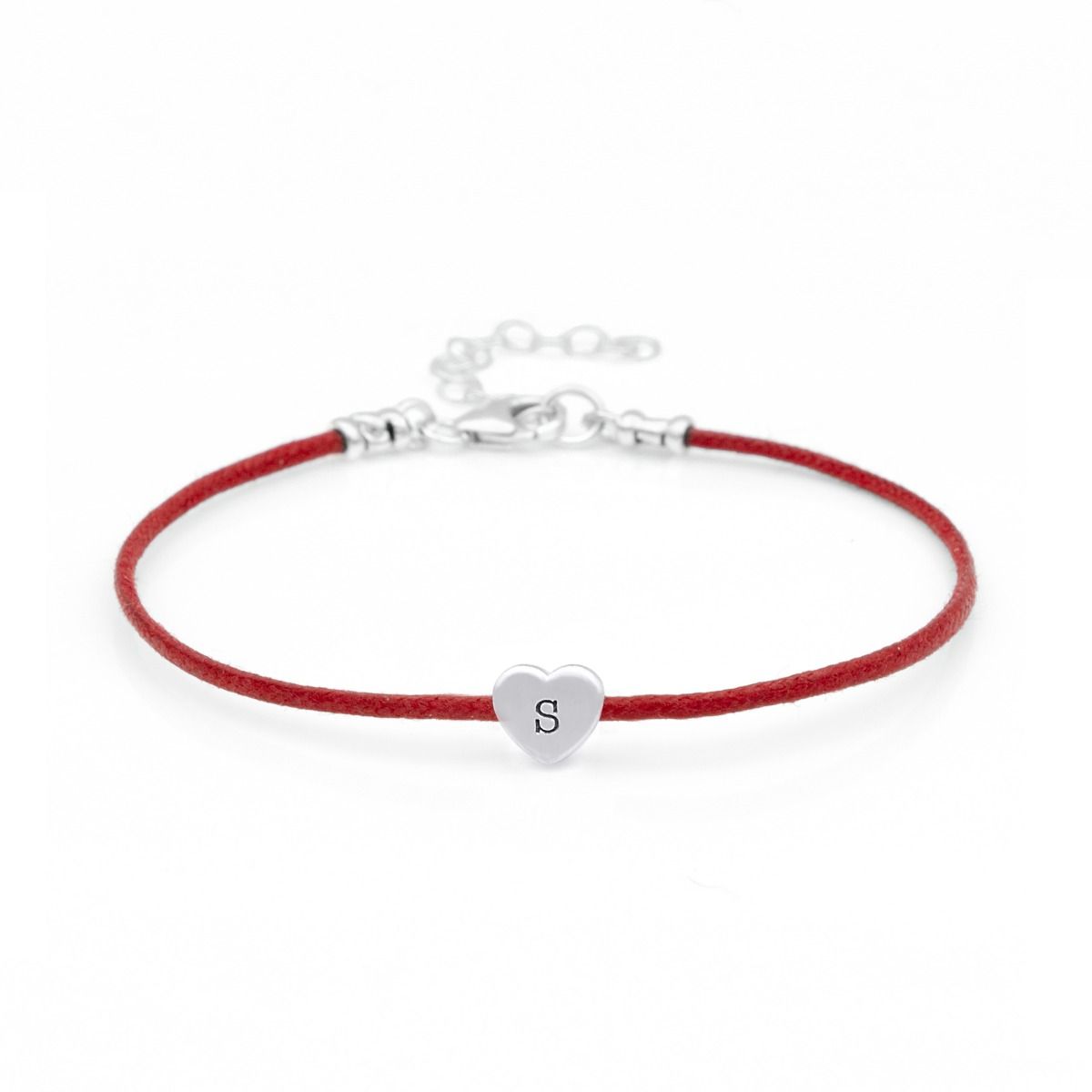 Red string bracelet best sale with heart
