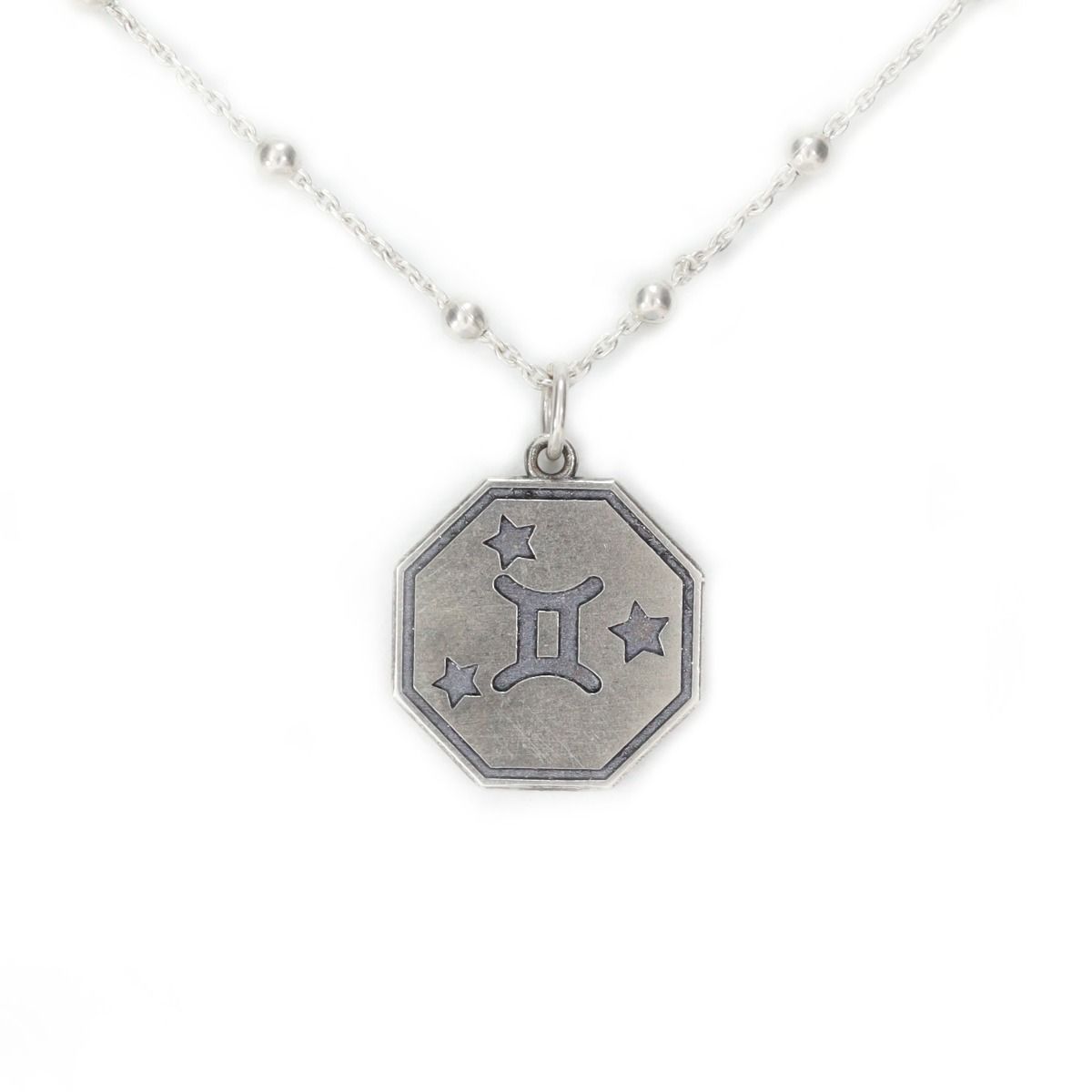 Sterling silver sales zodiac sign necklace