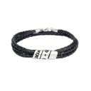 Schwarzes Lederarmband
