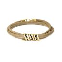 Pulsera de Ante Marrón Claro