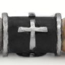 Croix en Argent Noire