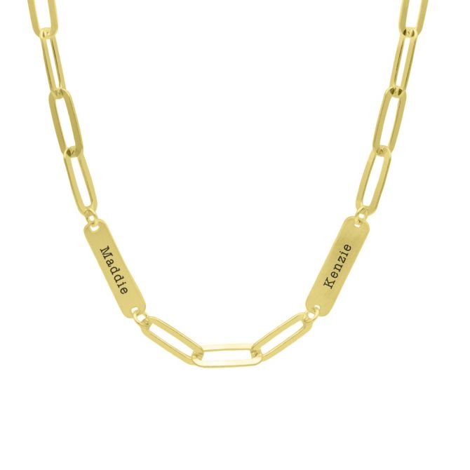 Melissa Paperclip Name Necklace [18K Gold Plated]