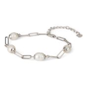 Lantern Glow Pearls Bracelet [Sterling Silver]