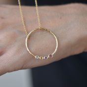 Mutterliebe Halskette - Gehämmert [417er Gold]