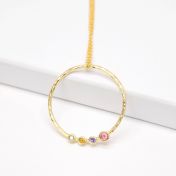 Mutterliebe Halskette - Gehämmert [417er Gold]