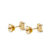 Emerald Cut Diamond Stud Earrings - 1 ct [14 Karat Gold]