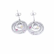 Gehamerde Sferen van Liefde Oorbellen [Sterling Zilver]