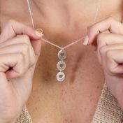 Collier Coeurs Ouverts avec Noms [Argent 925] 