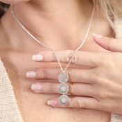 Collier Coeurs Ouverts avec Noms [Argent 925] 