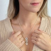 Collier Coeurs Ouverts avec Noms [Argent 925] 